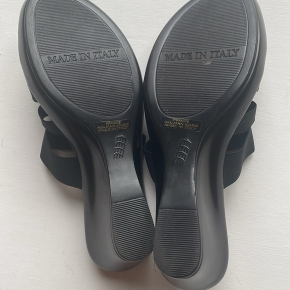 Italian Shoemakers. Size 8. Black Strapless Heels with Rhinestones. - Picture 2 of 10